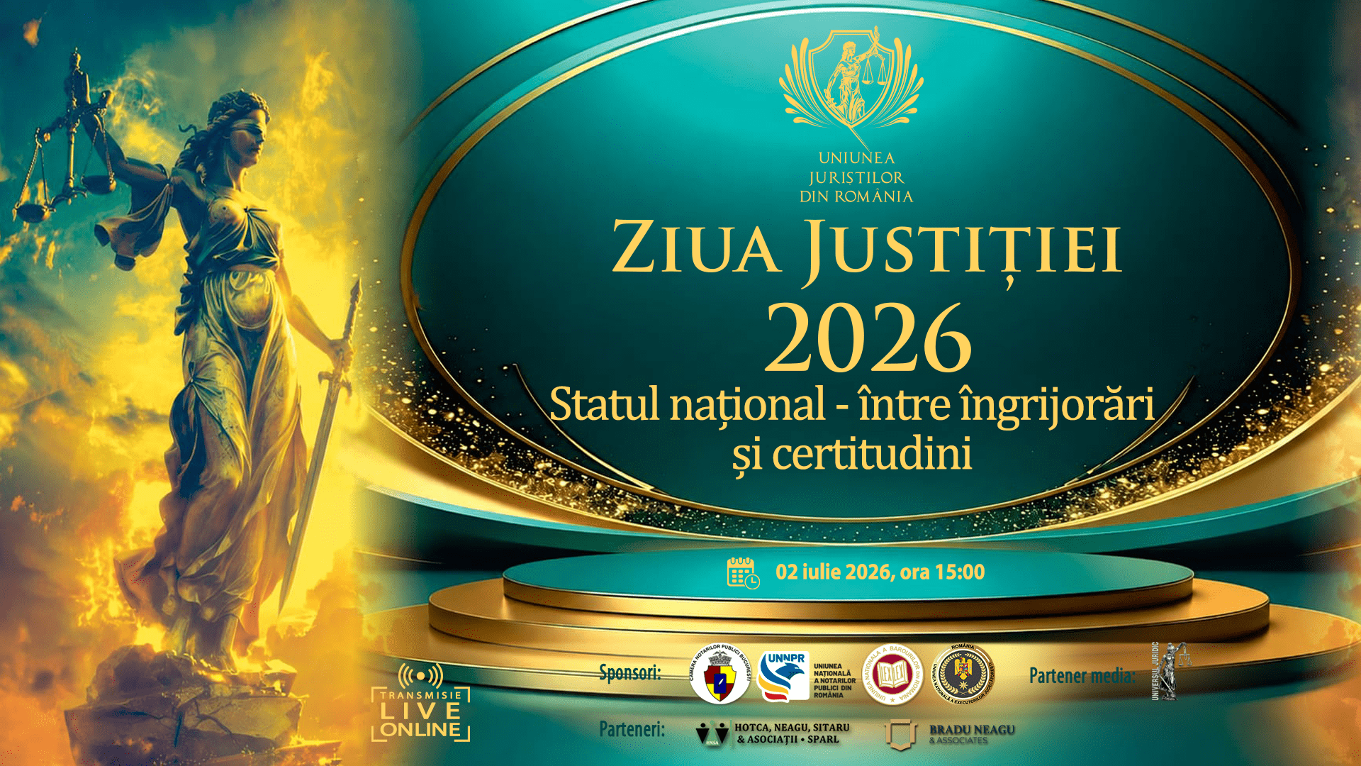 Ziua Justiției 2026, organizată de Uniunea Juriștilor din România